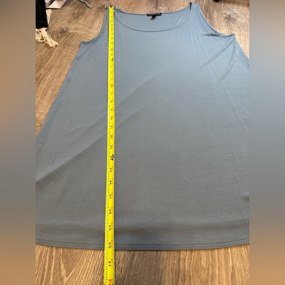 Eileen Fisher Organic Linen Crepe Shimmer Cardigan with Silk Tank Medium - Picture 10 of 14